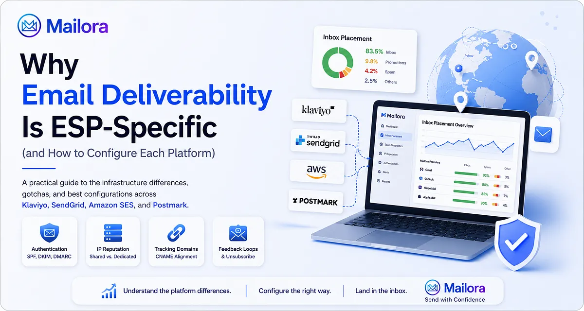Why Email Deliverability Is ESP-Specific (and How to Configure Each Platform)