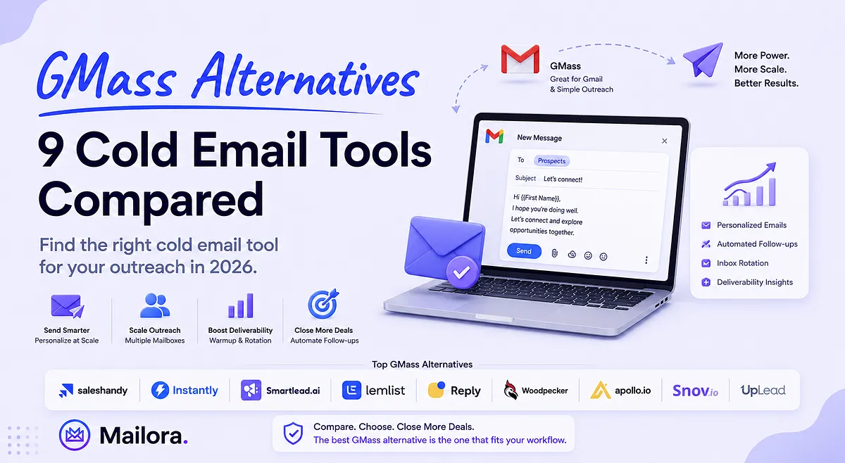 GMass Alternatives: 9 Better Cold Email Tools Compared (2026)    