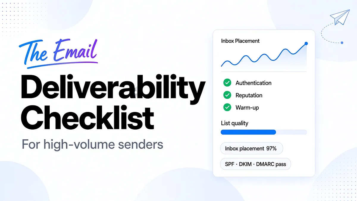 The Email Deliverability Checklist for High-Volume Senders