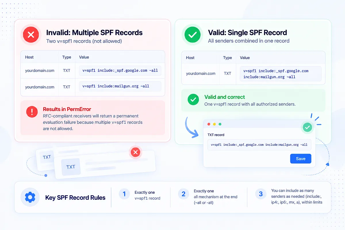 Valid vs. Invalid SPF: What a Correct Record Looks Like