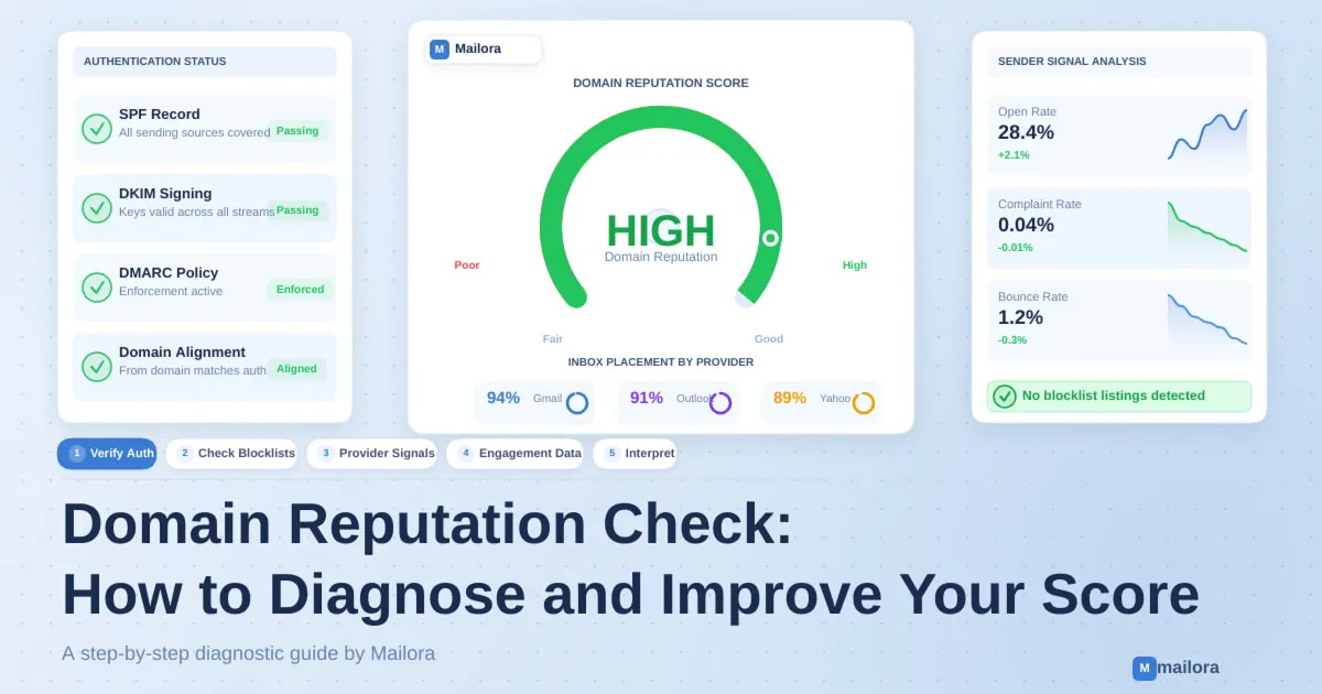 Domain Reputation Check: How to Diagnose and Improve Your Score