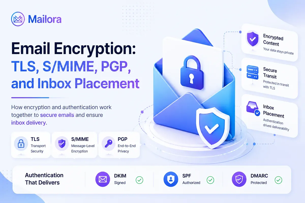 Email Encryption: TLS, S/MIME, PGP, and Inbox Placement